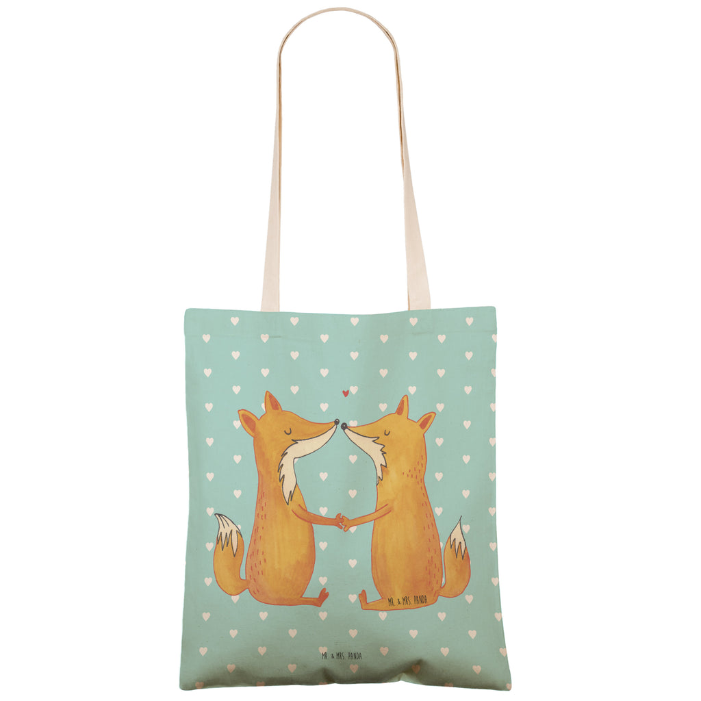 Einkaufstasche Füchse Liebe Tragetasche, Tasche, Beutel, Stofftasche, Baumwolltasche, Umhängetasche, Shopper, Einkaufstasche, Beuteltasche, Fuchs, Füchse, Fox, Liebe, Liebespaar, Paar, Partner, Freundin, Freund, Ehe, Verlobte, Ehemann, Ehefrau, Liebesbeweis