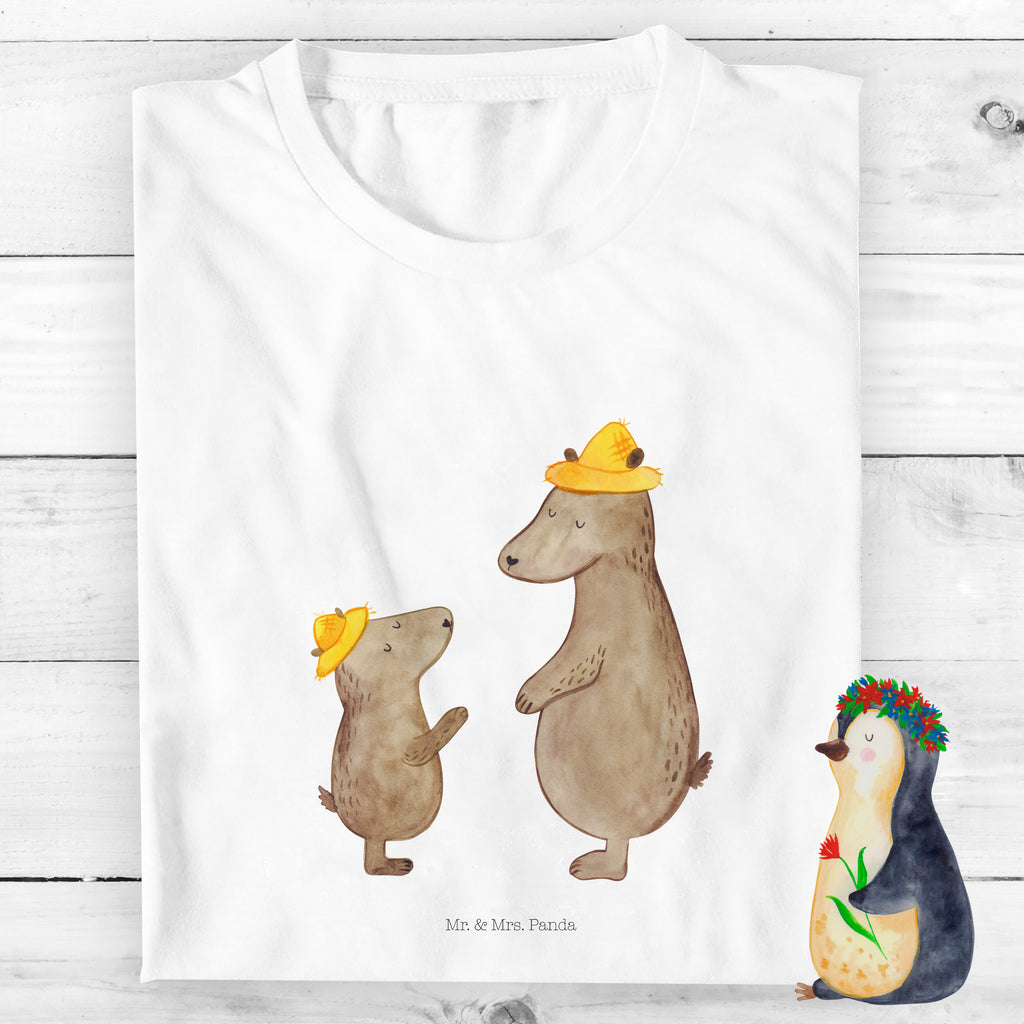 Organic Kinder T-Shirt Bären mit Hut Kinder T-Shirt, Kinder T-Shirt Mädchen, Kinder T-Shirt Jungen, Familie, Vatertag, Muttertag, Bruder, Schwester, Mama, Papa, Oma, Opa, Bär, Bären, Vater, Papi, Paps, Dad, Daddy, Lieblingsmensch, Sohn, Söhne, Kind, Kinder, Vater-Sohn, Family, Vorbild