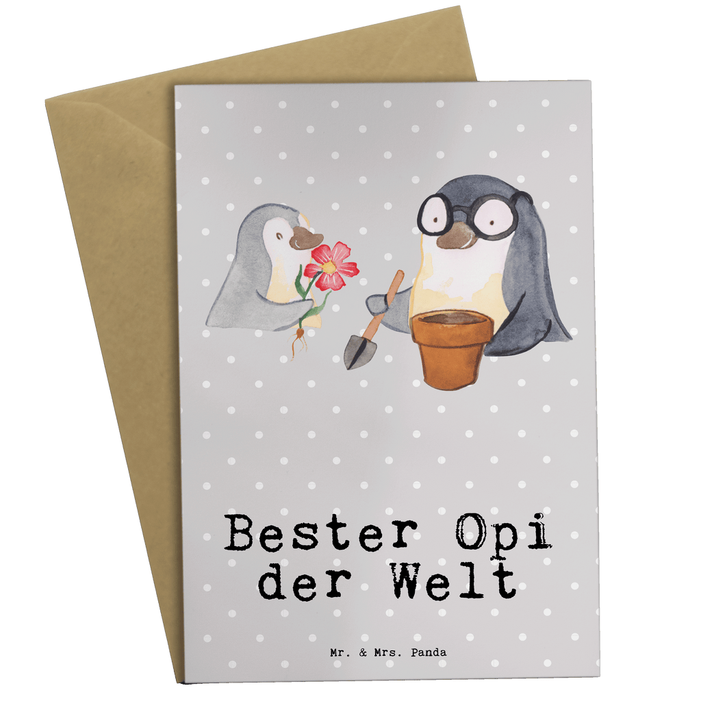 Grußkarte Pinguin Bester Opi der Welt Grußkarte, Klappkarte, Einladungskarte, Glückwunschkarte, Hochzeitskarte, Geburtstagskarte, Karte, Ansichtskarten, für, Dankeschön, Geschenk, Schenken, Geburtstag, Geburtstagsgeschenk, Geschenkidee, Danke, Bedanken, Mitbringsel, Freude machen, Geschenktipp, Großvater, Grossvater, Opa, Opi. Großpapa, Großeltern, Nichte, Neffe, Kleinigkeit, Oppa, Oppi, Bester