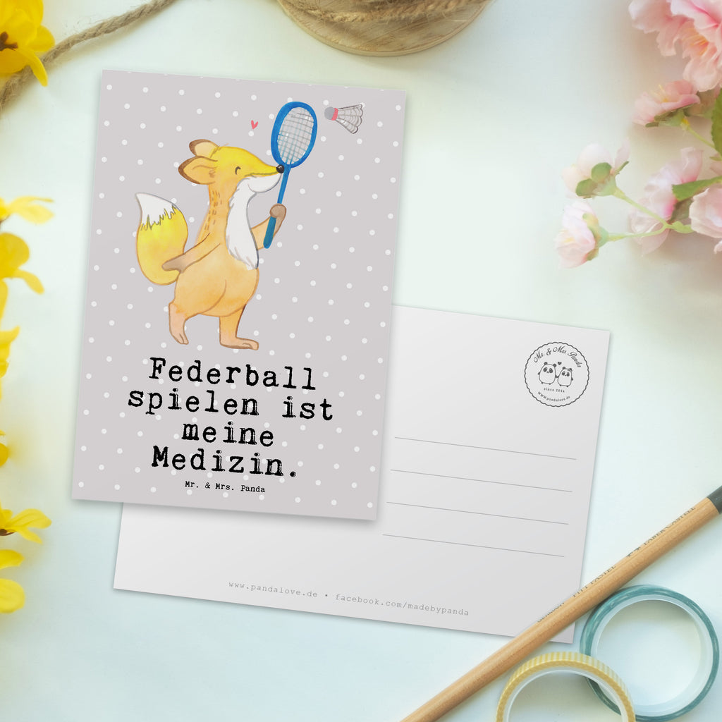 Postkarte Fuchs Federball spielen Medizin Postkarte, Karte, Geschenkkarte, Grußkarte, Einladung, Ansichtskarte, Geburtstagskarte, Einladungskarte, Dankeskarte, Ansichtskarten, Einladung Geburtstag, Einladungskarten Geburtstag, Geschenk, Sport, Sportart, Hobby, Schenken, Danke, Dankeschön, Auszeichnung, Gewinn, Sportler, Federball spielen, Badminton