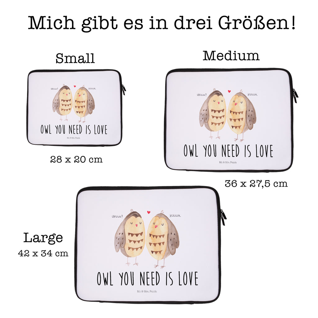 Notebook Tasche Eule Liebe Notebook Tasche, Laptop, Computertasche, Tasche, Notebook-Tasche, Notebook-Reisehülle, Notebook Schutz, Eule, Eule Deko, Liebe, Hochzeit Spruch, Owl, All you need is love, Liebe Spruch, Freundin Geschenk, Freund, Wortspiel lustig