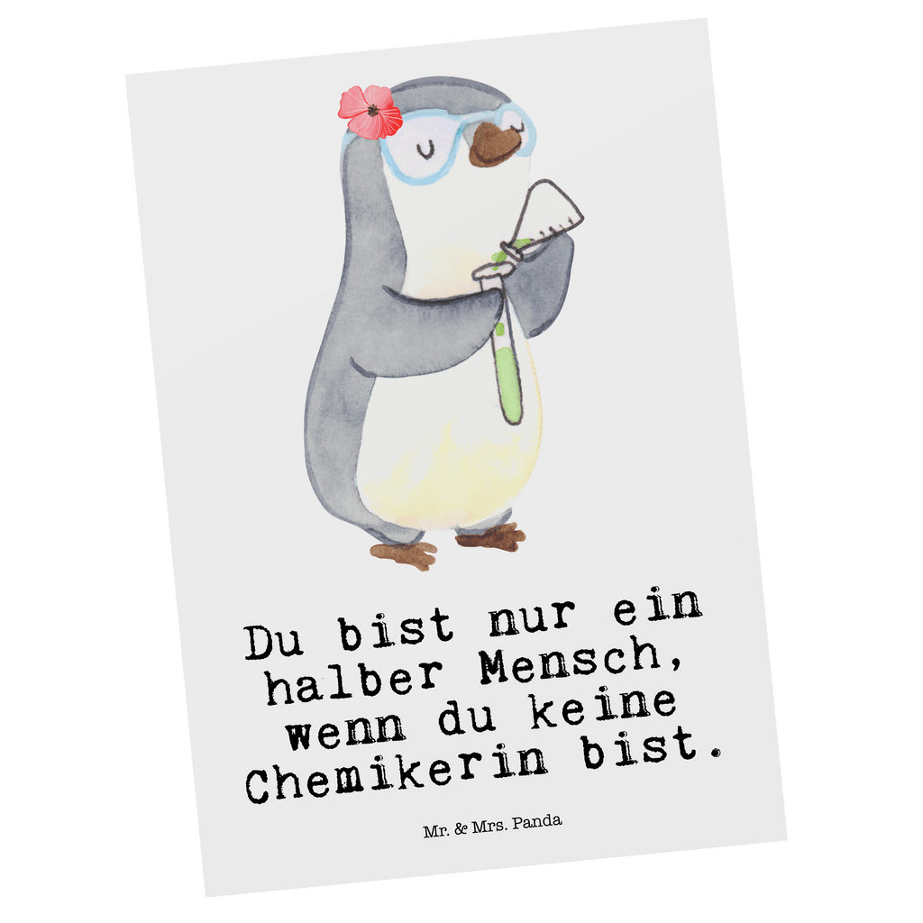 Postkarte Chemikerin mit Herz Postkarte, Karte, Geschenkkarte, Grußkarte, Einladung, Ansichtskarte, Geburtstagskarte, Einladungskarte, Dankeskarte, Ansichtskarten, Einladung Geburtstag, Einladungskarten Geburtstag, Beruf, Ausbildung, Jubiläum, Abschied, Rente, Kollege, Kollegin, Geschenk, Schenken, Arbeitskollege, Mitarbeiter, Firma, Danke, Dankeschön, Chemikerin, Chemielaborantin, Naturwissenschaftlerin, Labor, Studium, Forschung, Wissenschaftlerin