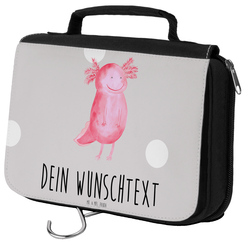 Personalisierter Kulturbeutel Axolotl Glücklich Personalisierter Kulturbeutel, Personalisierte Waschtasche, Personalisierte Kosmetiktasche, Damen, Herren, Personalisierte Aufbewahrungstasche, Personalisierte Schminktasche, Personalisierter Kosmetikbeutel, Personalisierter Organizer, Personalisierte Kulturtasche, Personalisierte Schminkutensil, Personalisierung, Wunschtext, Wunschname, Selbst bedrucken, Kulturbeutel mit Namen, Axolotl, Molch, Axolot, Schwanzlurch, Lurch, Lurche, Motivation, gute Laune