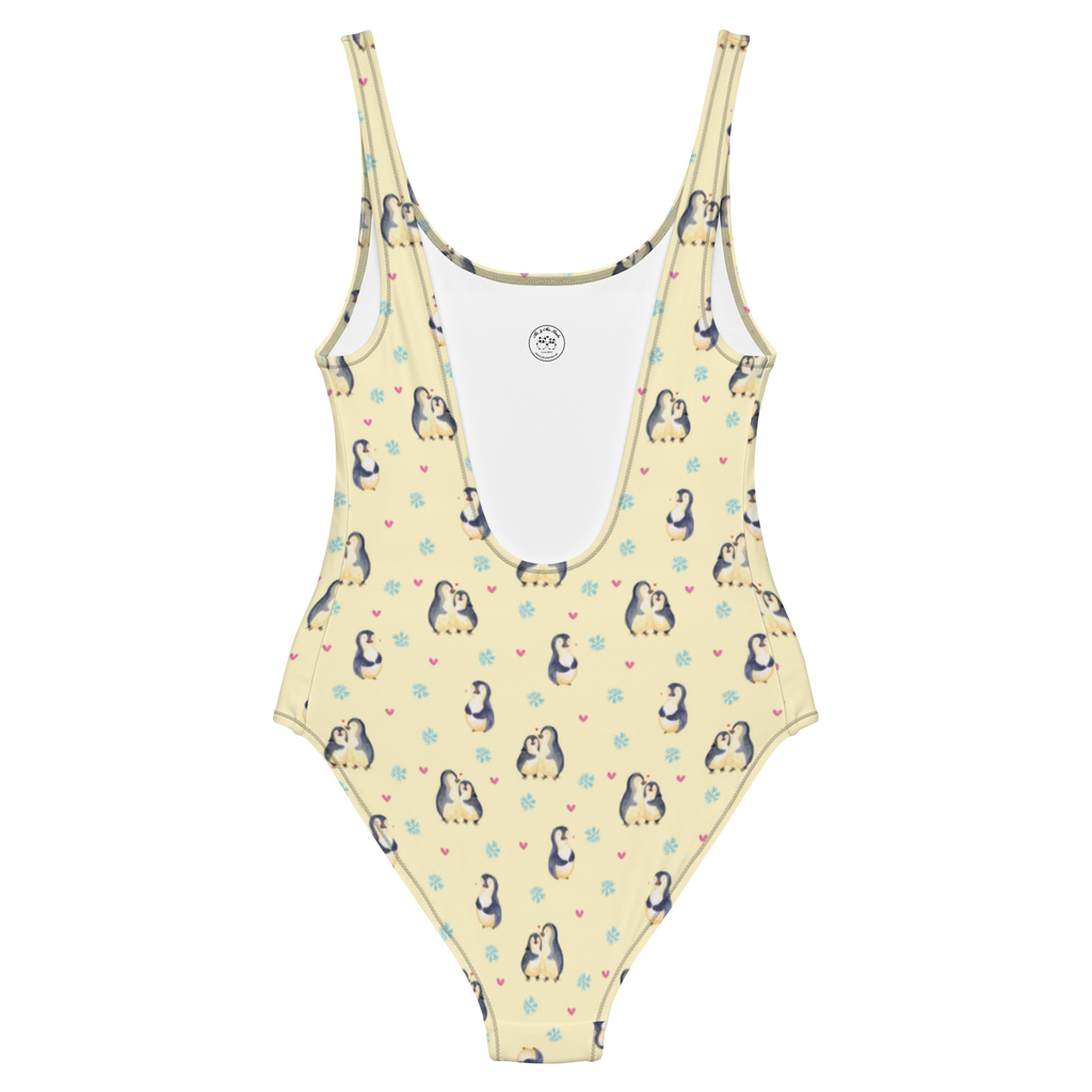 Badeanzug Pinguin umarmen Muster Badebekleidung, Bademode, Badeanzug, Swimsuit, Rückenfreier Badeanzug, Luxus-Bademode, Pinguin, Liebe, Liebespaar, Liebesbeweis, Liebesgeschenk, Verlobung, Jahrestag, Hochzeitstag, Hochzeit, Hochzeitsgeschenk