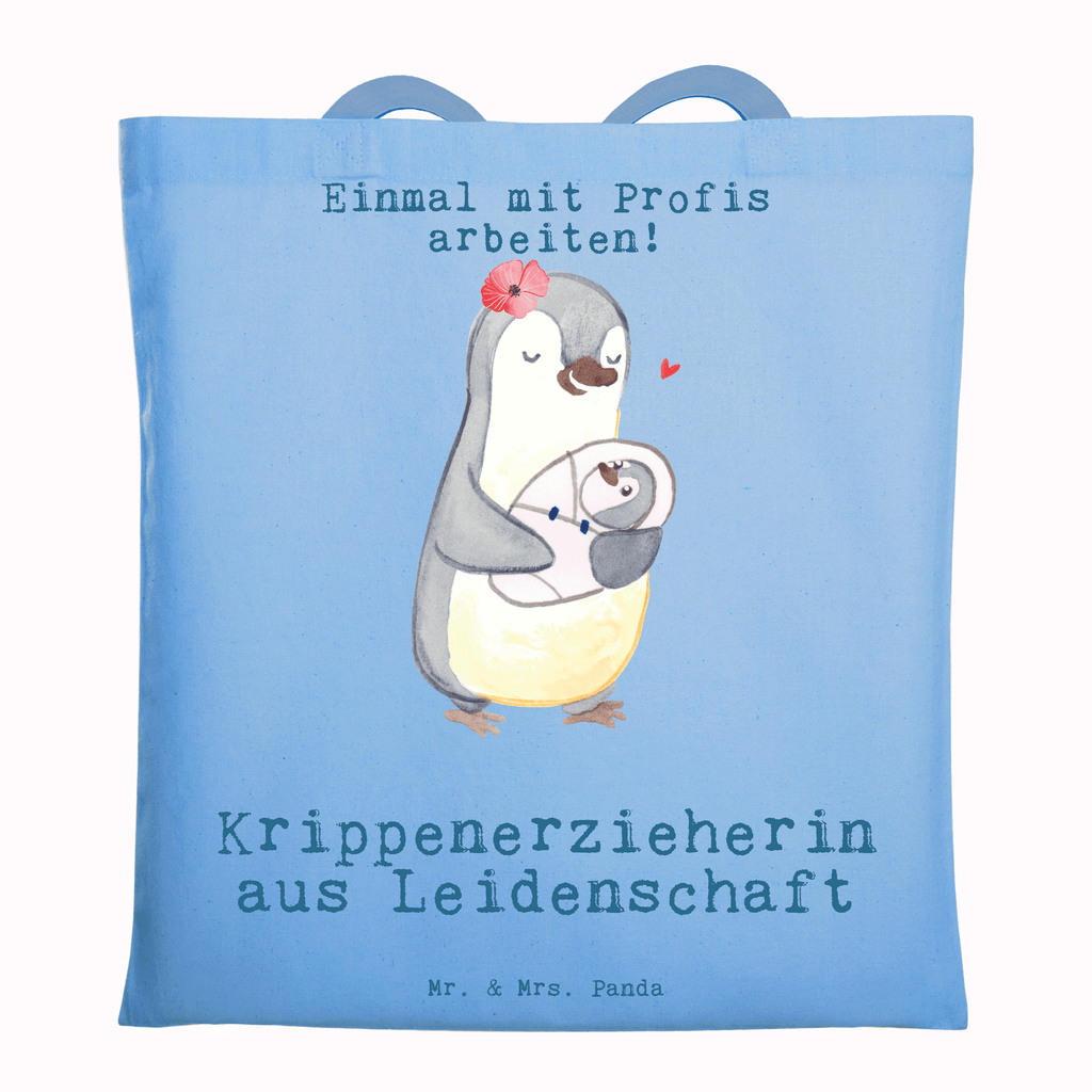 Tragetasche Krippenerzieherin aus Leidenschaft Beuteltasche, Beutel, Einkaufstasche, Jutebeutel, Stoffbeutel, Tasche, Shopper, Umhängetasche, Strandtasche, Schultertasche, Stofftasche, Tragetasche, Badetasche, Jutetasche, Einkaufstüte, Laptoptasche, Beruf, Ausbildung, Jubiläum, Abschied, Rente, Kollege, Kollegin, Geschenk, Schenken, Arbeitskollege, Mitarbeiter, Firma, Danke, Dankeschön, Krippenerzieherin, Kindertagesstätte, KITA, Eröffnung, Erzieherin, Pädagogin