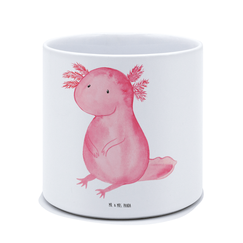 XL Blumentopf Axolotl null Bumentopf, Xl Blumentopf, Blumentopf Gross, Übertopf, Pflanztopf, Keramiktopf, Kräutertopf, Topf, Pflanzkübel, Blumenübertopf, Axolotl, Molch, Axolot, vergnügt, fröhlich, zufrieden, Lebensstil, Weisheit, Lebensweisheit, Liebe, Freundin