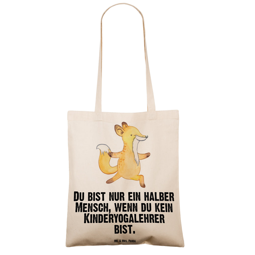 Tragetasche Kinderyogalehrer mit Herz Beuteltasche, Beutel, Einkaufstasche, Jutebeutel, Stoffbeutel, Beruf, Ausbildung, Jubiläum, Abschied, Rente, Kollege, Kollegin, Geschenk, Schenken, Arbeitskollege, Mitarbeiter, Firma, Danke, Dankeschön