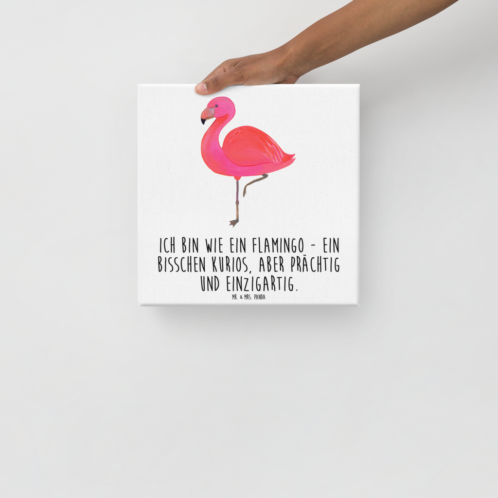 Leinwand Bild Flamingo Classic Leinwand, Bild, Kunstdruck, Wanddeko, Dekoration, Flamingo, Einzigartig, Selbstliebe, Stolz, ich, für mich, Spruch, Freundin, Freundinnen, Außenseiter, Sohn, Tochter, Geschwister