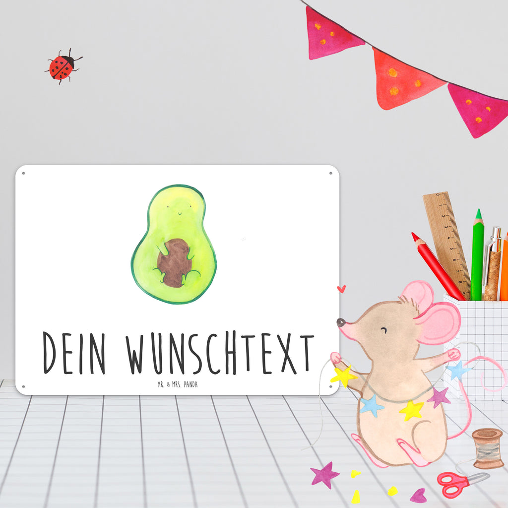 Personalisiertes Blechschild Avocado Kern Blechschild, Metallschild, Geschenk Schild, Schild, Magnet-Metall-Schild, Deko Schild, Wandschild, Wand-Dekoration, Türschild, Avocado, Veggie, Vegan, Gesund, Avokado, Avocadokern, Kern, Pflanze, Spruch Leben