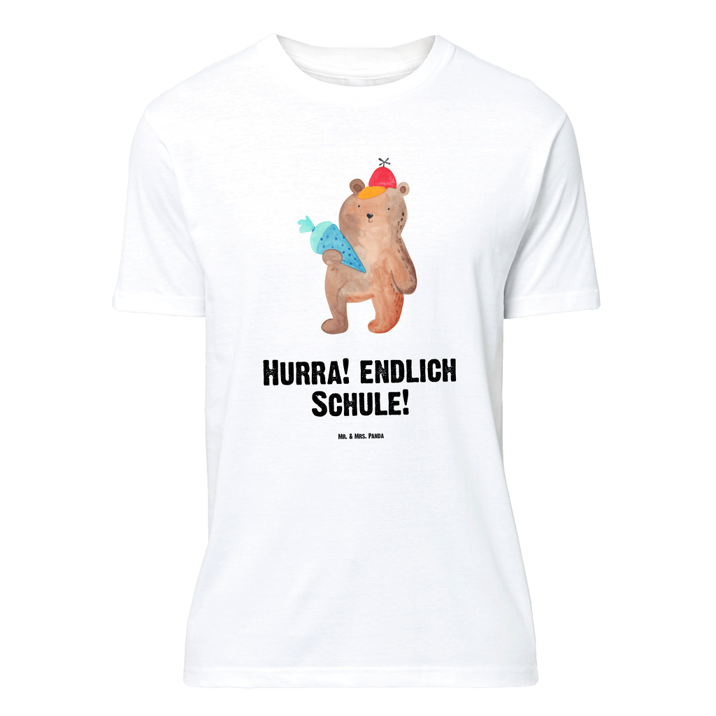 T-Shirt Standard Bär mit Schultüte T-Shirt, Shirt, Tshirt, Lustiges T-Shirt, T-Shirt mit Spruch, Party, Junggesellenabschied, Jubiläum, Geburstag, Herrn, Damen, Männer, Frauen, Schlafshirt, Nachthemd, Sprüche, Bär, Teddy, Teddybär, Bär Motiv, Schultüte, Erster Schultag Geschenk, Einschulung Geschenk, Schule Geschenk, Grundschule, Schulanfang, Schulbeginn