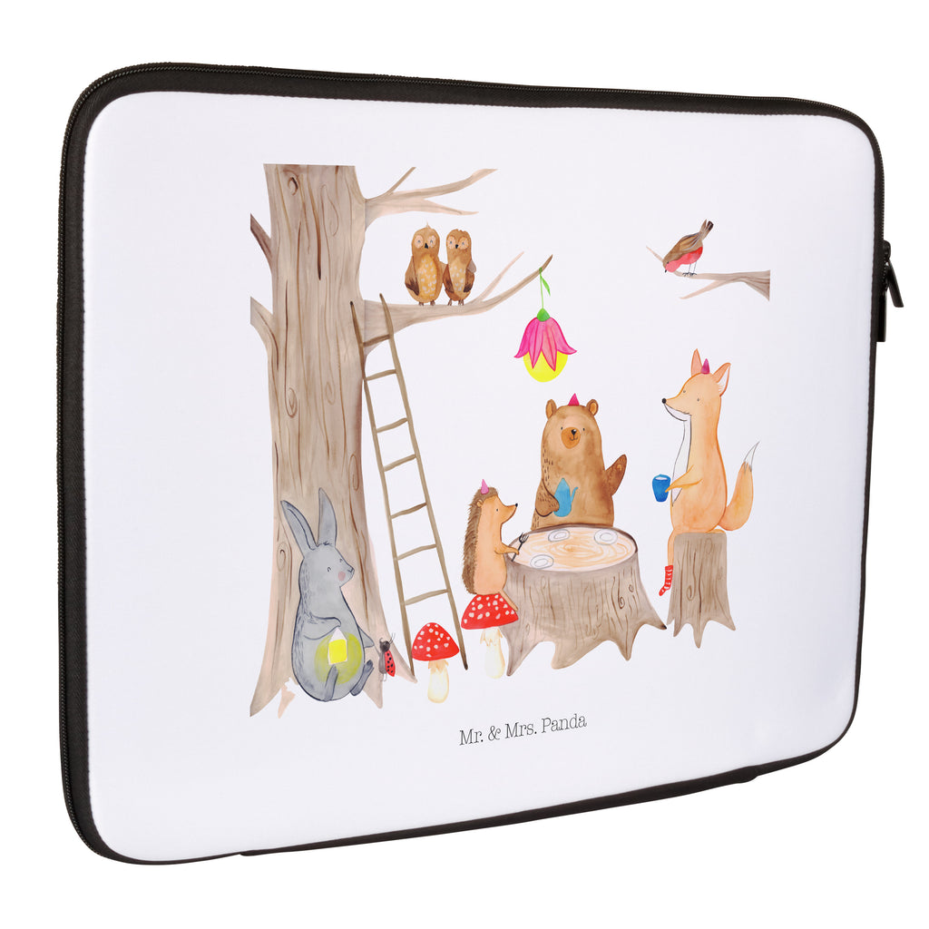 Notebook Tasche Waldtiere Picknick Notebook Tasche, Laptop, Computertasche, Tasche, Notebook-Tasche, Notebook-Reisehülle, Notebook Schutz, Tiermotive, Gute Laune, lustige Sprüche, Tiere, Waldtiere, Picknick, Wald, Fuchs, Hase, Igel, Maus, Eichhörnchen