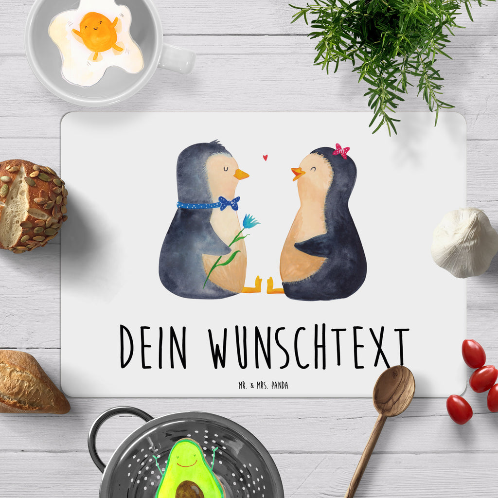 Personalisiertes Tischset Pinguin Pärchen Personalisiertes Tischet, Personalisierter Tischuntersetzer, Personalisiertes Platzset, Pinguin, Pinguine, Liebe, Liebespaar, Liebesbeweis, Liebesgeschenk, Verlobung, Jahrestag, Hochzeitstag, Hochzeit, Hochzeitsgeschenk, große Liebe, Traumpaar