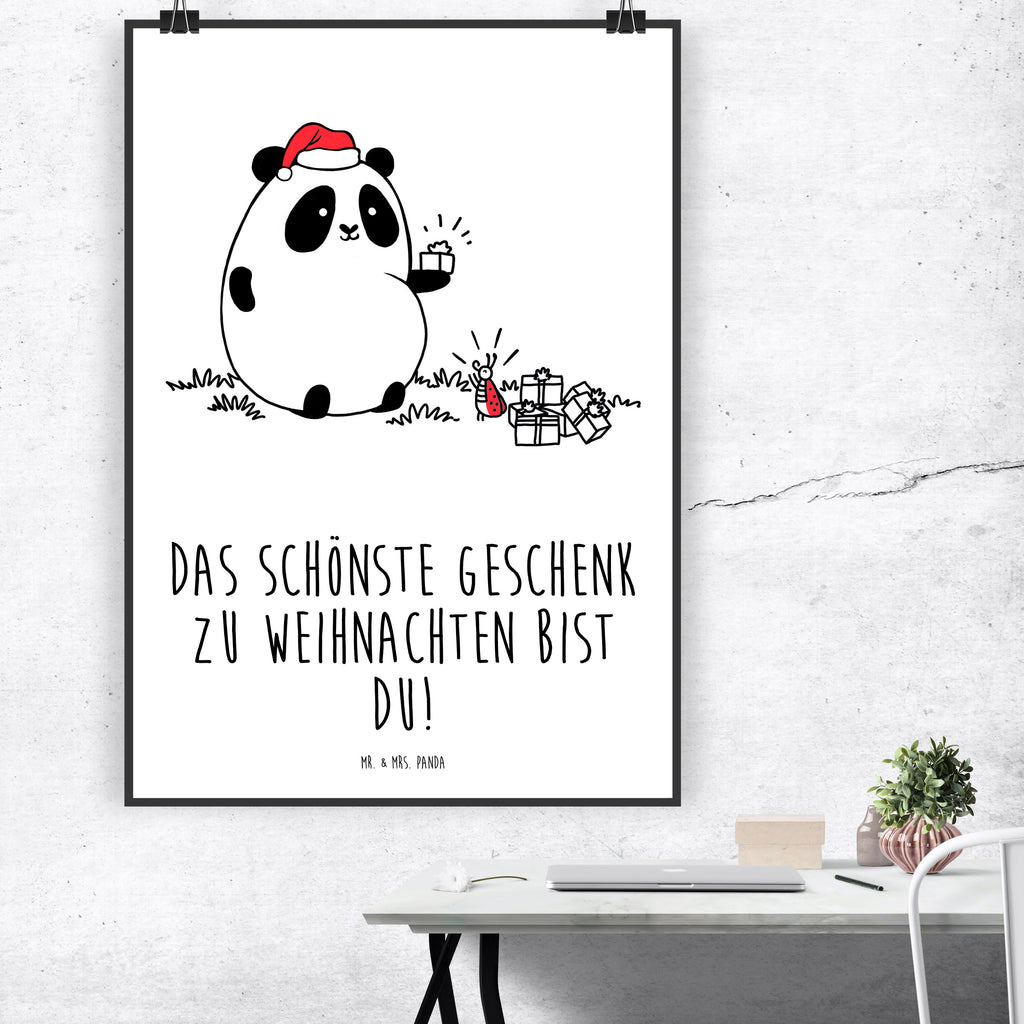 Poster Panda Weihnachtsgeschenk Poster, Wandposter, Bild, Wanddeko, Küchenposter, Kinderposter, Wanddeko Bild, Raumdekoration, Wanddekoration, Handgemaltes Poster, Mr. & Mrs. Panda Poster, Designposter, Kunstdruck, Posterdruck