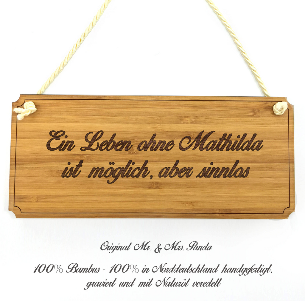 Türschild Classic Schild Mathilda Dekoschild, Schild, Wanddeko, Werbeschild, Holzschild, Reklameschild, Türschild, Küchenschild, Wandschild, Holztafel, Motivschild, Spruchschild, Landhaus, Shabby, graviert