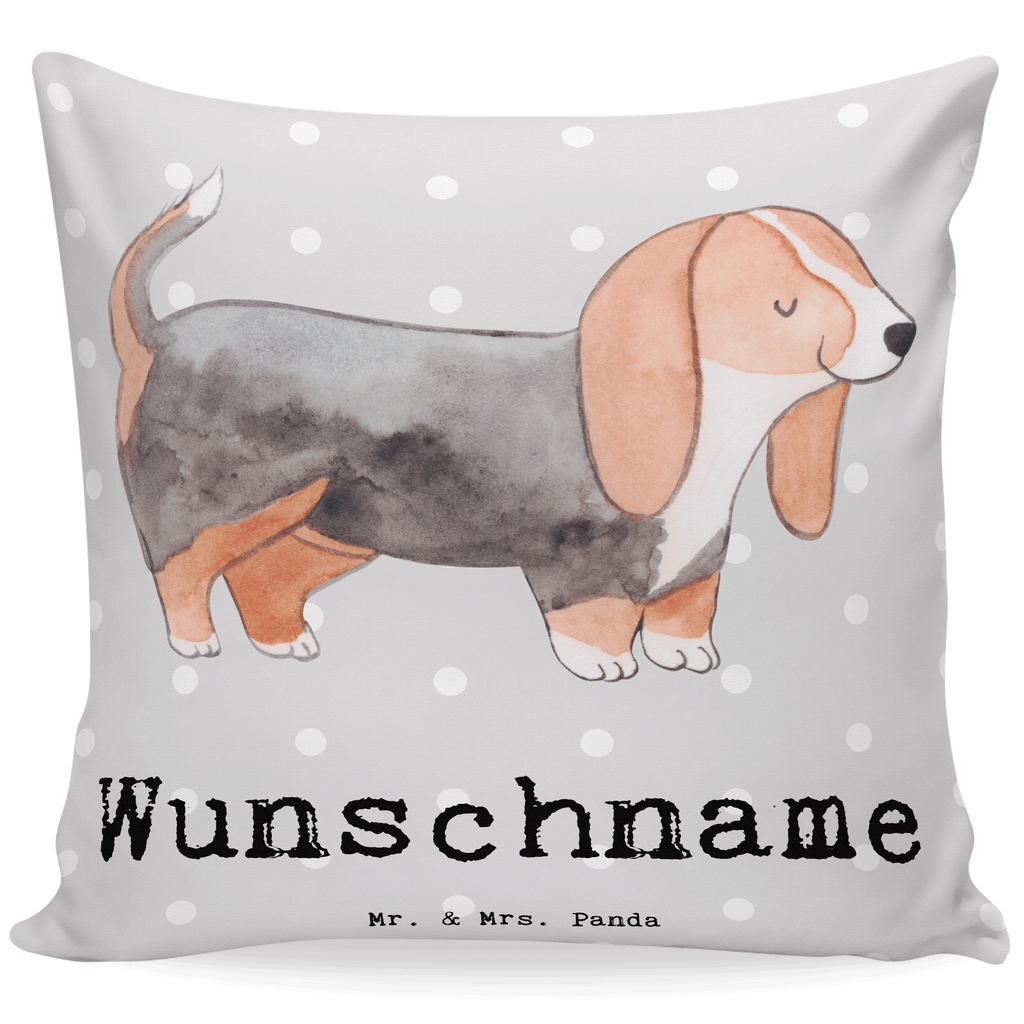 Personalisiertes Kissen Basset Hound Lebensretter Kissen, personalisiert, Name, Wunschname, bedrucken, Kopfkissen, Hund, Hunderasse, Rassehund, Hundebesitzer, Geschenk, Tierfreund, Schenken, Welpe, Basset Hound, Basset