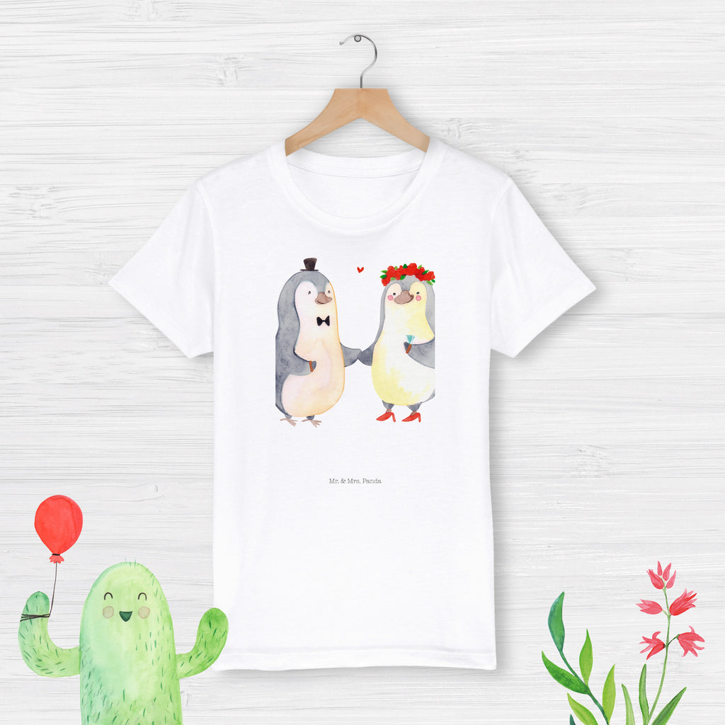 Organic Kinder T-Shirt Pinguin Heirat Kinder T-Shirt, Kinder T-Shirt Mädchen, Kinder T-Shirt Jungen, Liebe, Partner, Freund, Freundin, Ehemann, Ehefrau, Heiraten, Verlobung, Heiratsantrag, Liebesgeschenk, Jahrestag, Hocheitstag