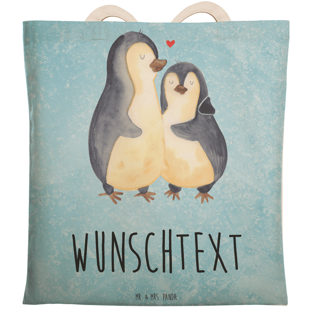 Personalisierte Einkaufstasche Pinguin umarmend Personalisierte Tragetasche, Personalisierte Tasche, Personalisierter Beutel, Personalisierte Stofftasche, Personalisierte Baumwolltasche, Personalisierte Umhängetasche, Personalisierter Shopper, Personalisierte Einkaufstasche, Personalisierte Beuteltasche, Tragetasche mit Namen, Tasche mit Namen, Beutel mit Namen, Stofftasche mit Namen, Baumwolltasche mit Namen, Umhängetasche mit Namen, Shopper mit Namen, Einkaufstasche mit Namen, Beuteltasche, Wunschtext, Wunschnamen, Personalisierbar, Personalisierung, Pinguin, Liebe, Liebespaar, Liebesbeweis, Liebesgeschenk, Verlobung, Jahrestag, Hochzeitstag, Hochzeit, Hochzeitsgeschenk