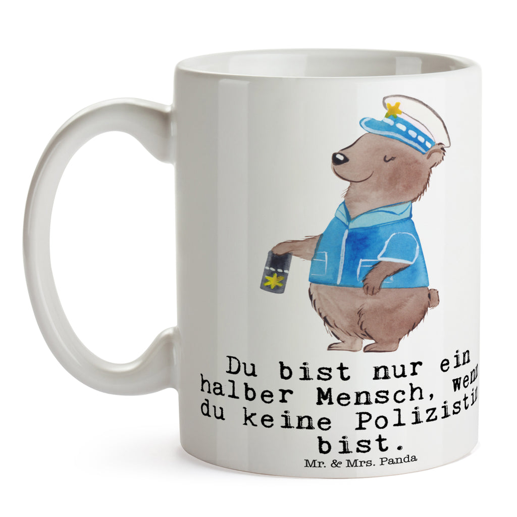 Tasse Polizistin mit Herz Tasse, Kaffeetasse, Teetasse, Becher, Kaffeebecher, Teebecher, Keramiktasse, Porzellantasse, Büro Tasse, Geschenk Tasse, Tasse Sprüche, Tasse Motive, Kaffeetassen, Tasse bedrucken, Designer Tasse, Cappuccino Tassen, Schöne Teetassen, Beruf, Ausbildung, Jubiläum, Abschied, Rente, Kollege, Kollegin, Geschenk, Schenken, Arbeitskollege, Mitarbeiter, Firma, Danke, Dankeschön, Polizistin, Polizeibeamtin, Wachfrau, Cop, Polizei, Studium