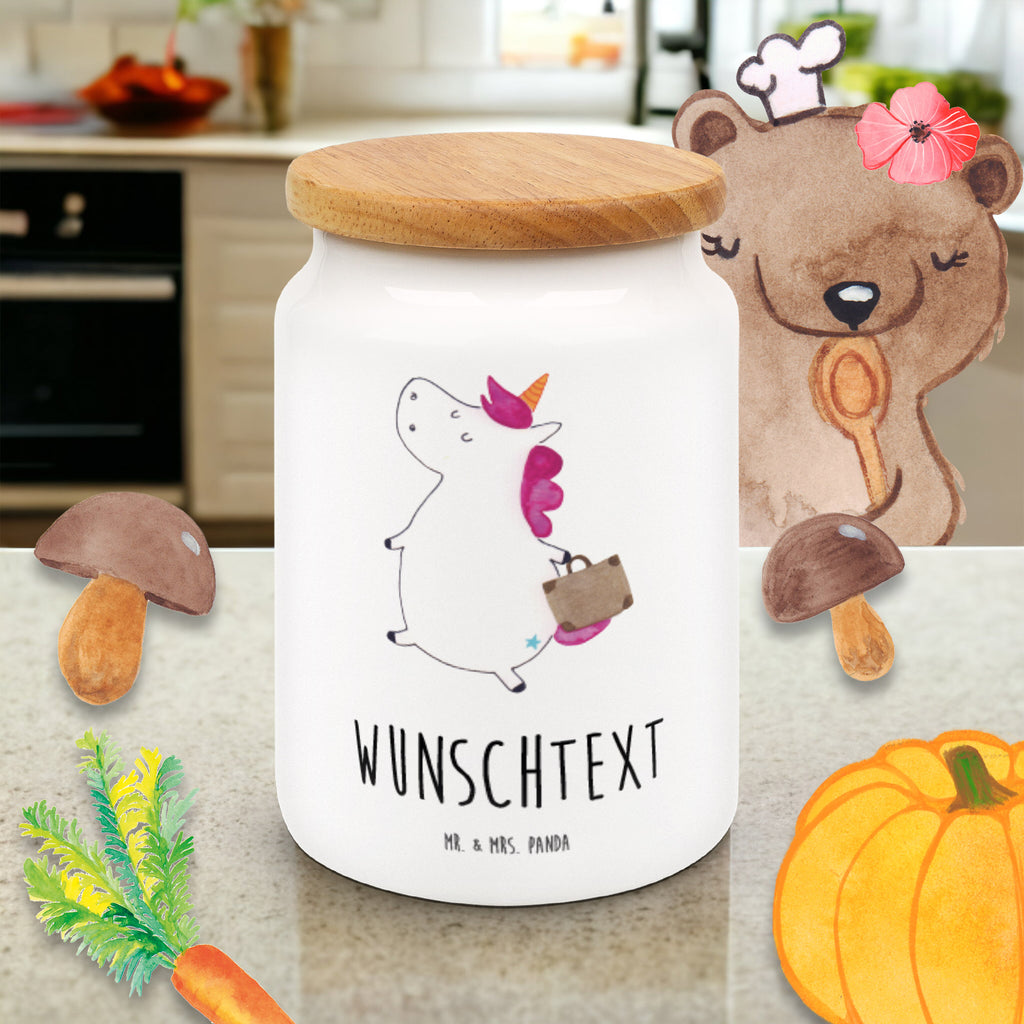 Personalisierte Vorratsdose Einhorn Koffer Personalisierte Vorratsdose, Personalisierte Keksdose, Personalisierte Keramikdose, Personalisierte Leckerlidose, Personalisierte Dose, Personalisierter Vorratsbehälter, Personalisierte Aufbewahrungsdose, Einhorn, Einhörner, Einhorn Deko, Pegasus, Unicorn, unicorn, Koffer, Verreisen, Reise, Gepäck, Abenteuer, Erwachsen, Kind, albern, Spaß, lustig, witzig