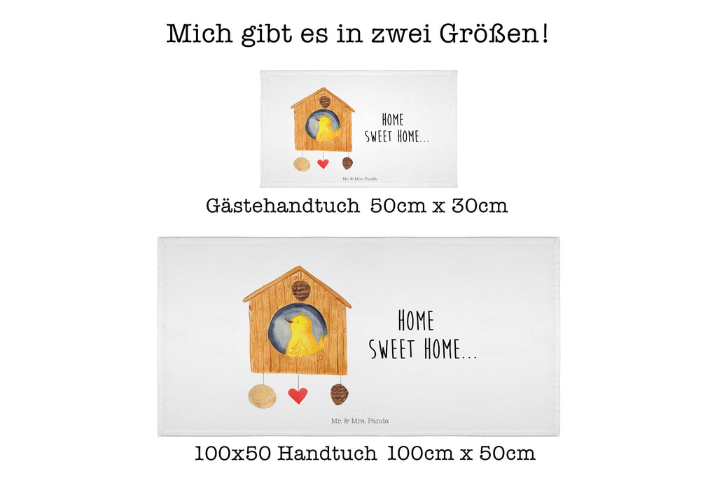 Handtuch Vogelhaus Home Handtuch, Badehandtuch, Badezimmer, Handtücher, groß, Kinder, Baby, Tiermotive, Gute Laune, lustige Sprüche, Tiere, Vogelhaus, Vogel, Home sweet Home, Einzug, Umzug, Geschenk, Einzugsgeschenk, Hausbau, Haus