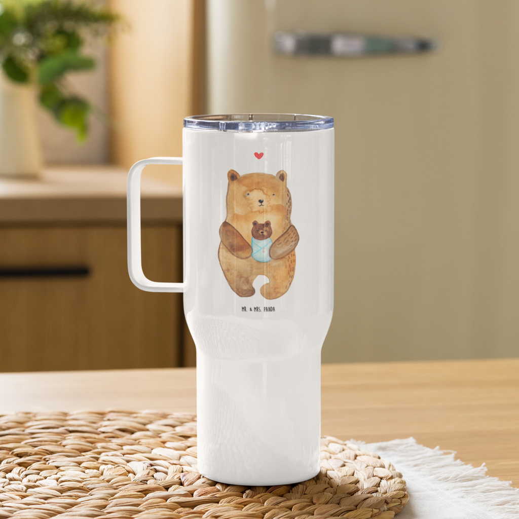 XXL Thermobecher Bär Baby Thermobecher, XL Thermobecher, Reisebecher, XL Reisetasse, Großer Thermobecher, Autobecher, Jumbo Becher, Bär, Teddy, Teddybär, Eltern, Mutter, Baby, Taufe, Geburt, Nichte, Neffe, Enkel, Enkelin, Täufling, Geburtstag, Glückwunsch