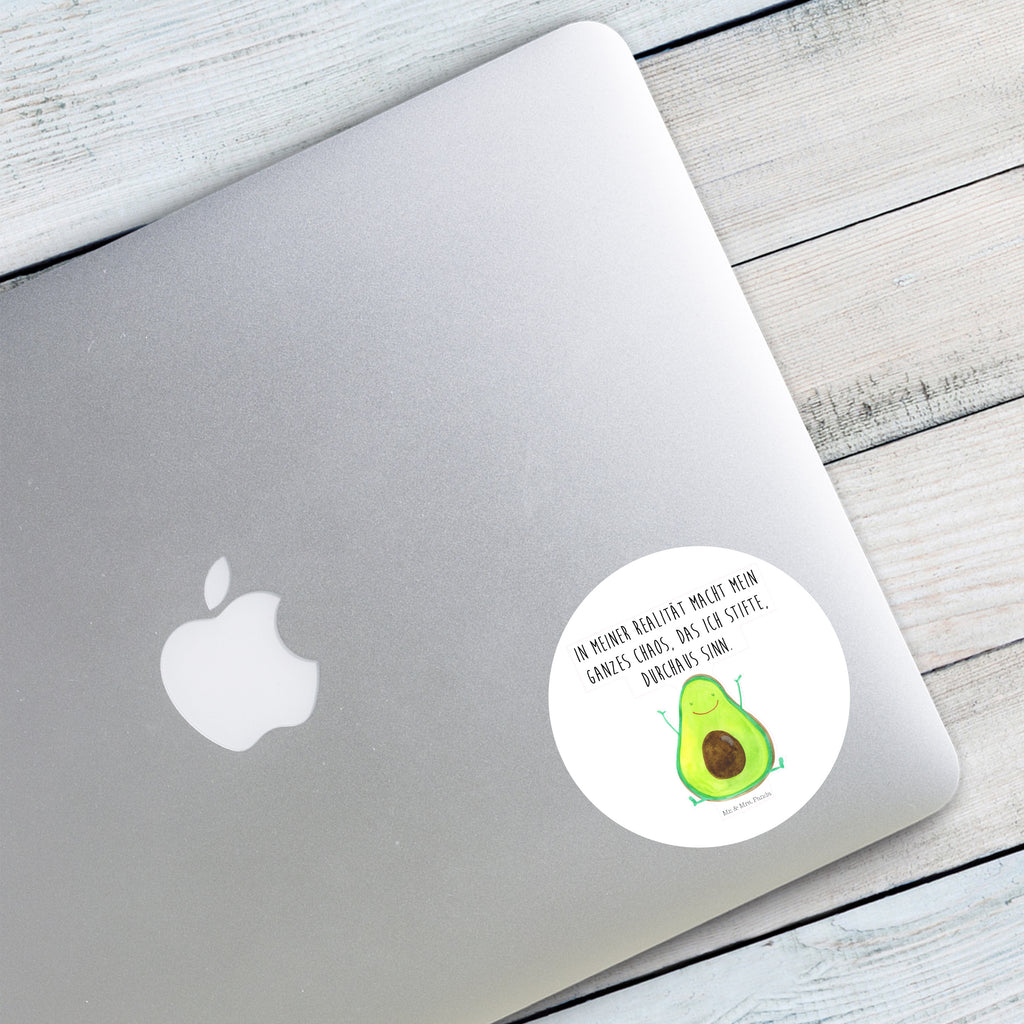 Rund Aufkleber Avocado Glücklich Sticker, Aufkleber, Etikett, Avocado, Veggie, Vegan, Gesund, Chaos