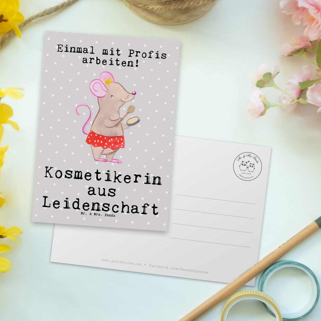 Postkarte Kosmetikerin aus Leidenschaft Postkarte, Karte, Geschenkkarte, Grußkarte, Einladung, Ansichtskarte, Geburtstagskarte, Einladungskarte, Dankeskarte, Ansichtskarten, Einladung Geburtstag, Einladungskarten Geburtstag, Beruf, Ausbildung, Jubiläum, Abschied, Rente, Kollege, Kollegin, Geschenk, Schenken, Arbeitskollege, Mitarbeiter, Firma, Danke, Dankeschön, Kosmetikerin, Make Up Artist, Maskenbildnerin, Visagistin, Beauty Salon, Kosmetikstudio, Eröffnung