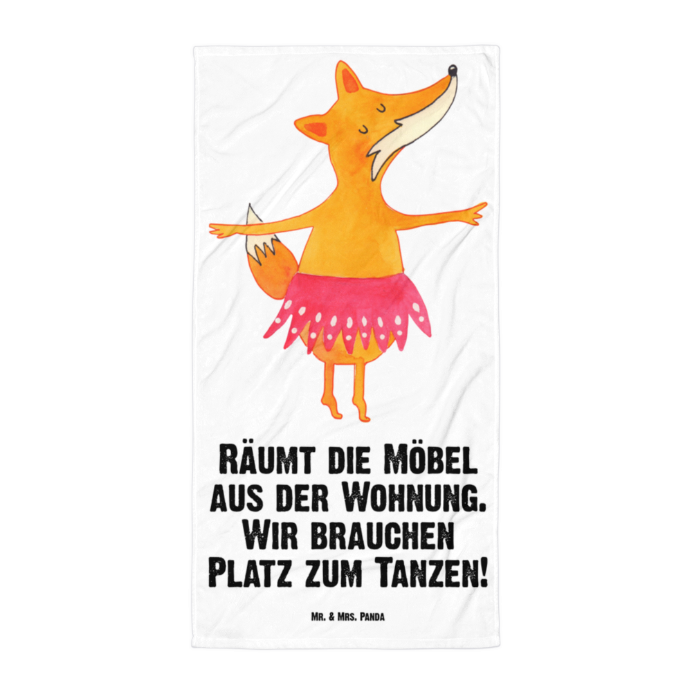 XL Badehandtuch Fuchs Ballerina Handtuch, Badetuch, Duschtuch, Strandtuch, Saunatuch, Fuchs, Fuchs Spruch, Füchse, Füchsin, Ballerina, Ballett, Tänzerin, Tanzen, Party, Einladung, Geburtstag