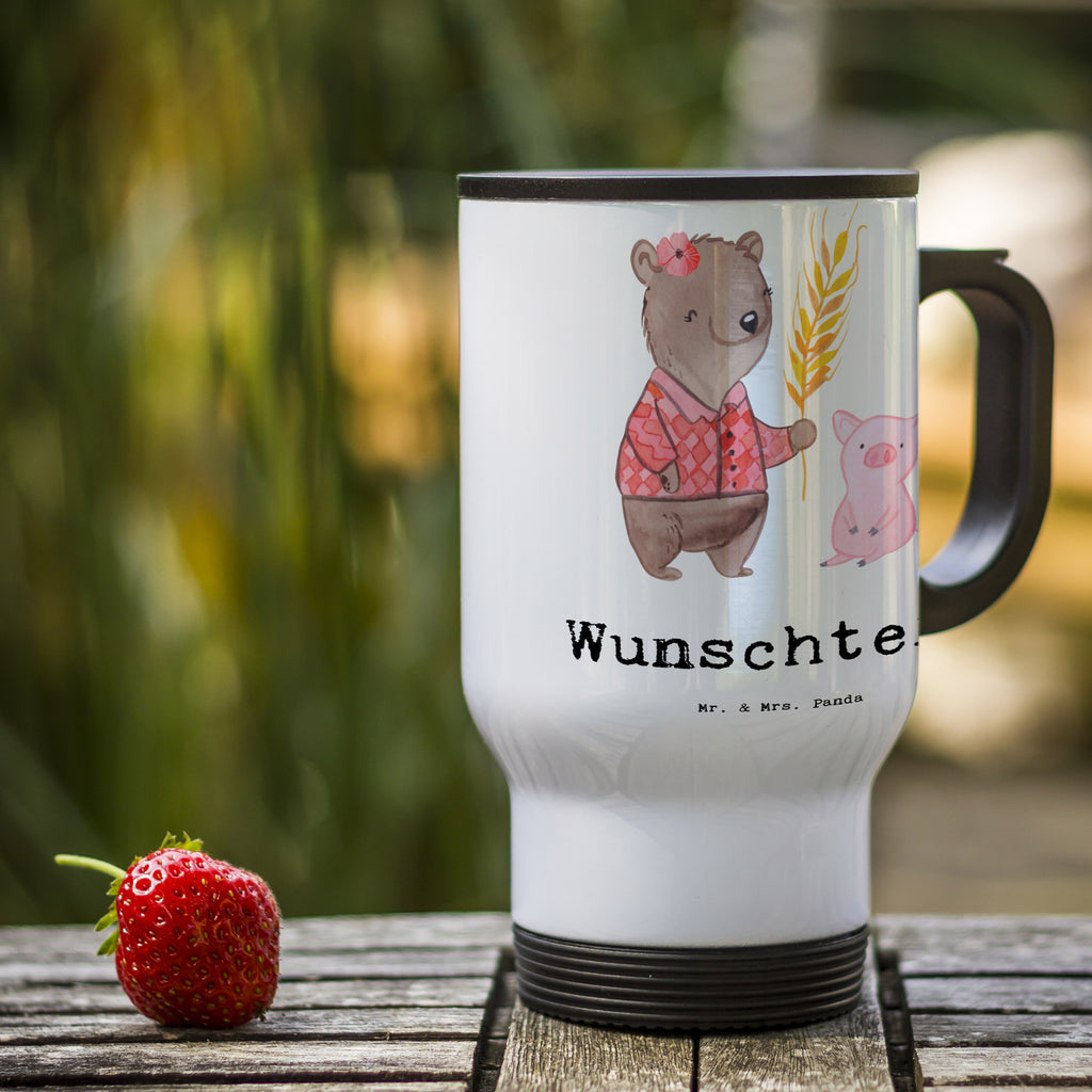 Personalisierter Thermobecher Bäuerin mit Herz Personalisierter Thermobecher, Personalisierter To Go Becher, Personalisierte Thermotasse, Personalisierter Kaffeebecher, Personalisierter Isolierbecher, Thermobecher personalisieren, Thermobecher mit Namen, Thermobecher selbst gestalten, Wunschname, Spülmaschinenfest, Bedrucken, Isolierbecher mit Namen, Isolierbecher selbst gestalten, Thermotasse personalisieren, Thermotasse mit Namen, Beruf, Ausbildung, Jubiläum, Abschied, Rente, Kollege, Kollegin, Geschenk, Schenken, Arbeitskollege, Mitarbeiter, Firma, Danke, Dankeschön, Landwirtin, Bäuerin, Tierwirtin, Agronomin, Farmerin, Bauernhof