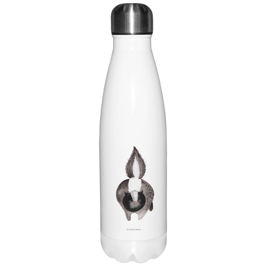 Thermosflasche Stinktier Angriff Isolierflasche, Thermoflasche, Trinkflasche, Thermos, Edelstahl, Stinktier, Skunk, Wildtier, Raubtier, Stinker, Stinki, wütend, Drohung