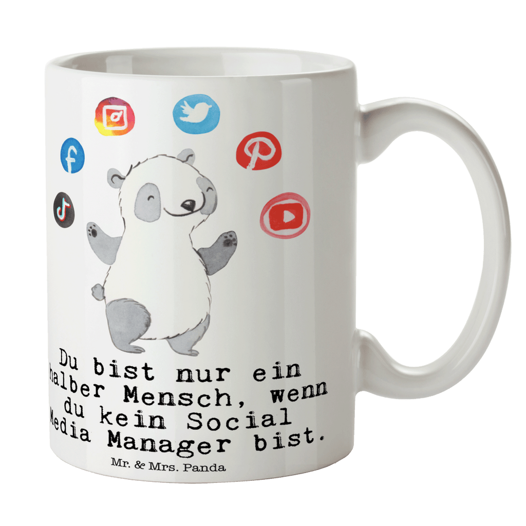 Tasse Social Media Manager mit Herz Tasse, Kaffeetasse, Teetasse, Becher, Kaffeebecher, Teebecher, Keramiktasse, Porzellantasse, Büro Tasse, Geschenk Tasse, Tasse Sprüche, Tasse Motive, Beruf, Ausbildung, Jubiläum, Abschied, Rente, Kollege, Kollegin, Geschenk, Schenken, Arbeitskollege, Mitarbeiter, Firma, Danke, Dankeschön