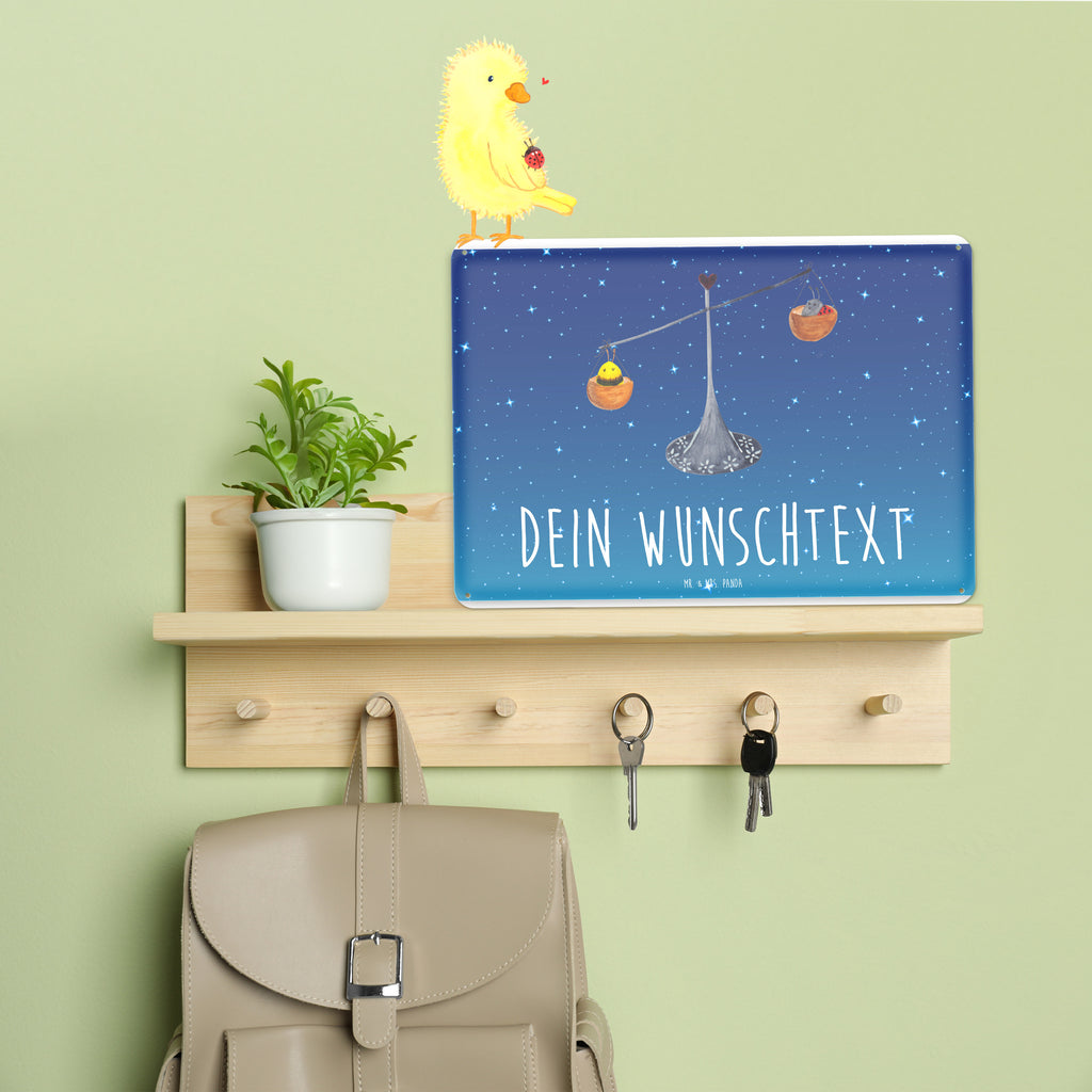 Personalisiertes Blechschild Sternzeichen Waage Blechschild, Metallschild, Geschenk Schild, Schild, Magnet-Metall-Schild, Deko Schild, Wandschild, Wand-Dekoration, Türschild, Tierkreiszeichen, Sternzeichen, Horoskop, Astrologie, Aszendent, Waage, Waage Geschenk, Waage Sternzeichen, Geschenk Oktober, Geschenk September, Geburtstag Oktober, Geburtstag September, Gleichgewicht, Marienkäfer, Hummel, Biene