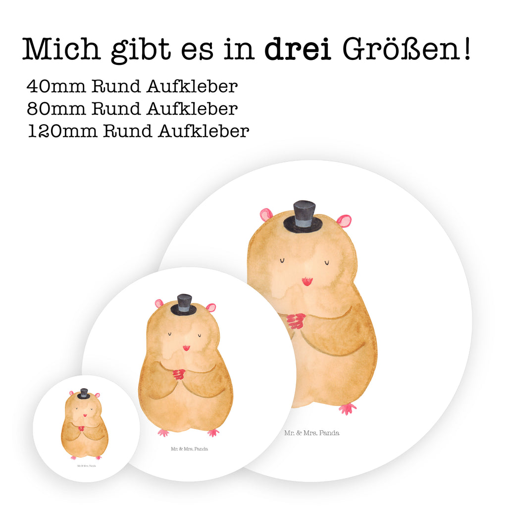 Rund Aufkleber Hamster mit Hut Sticker, Aufkleber, Etikett, Kinder, rund, Tiermotive, Gute Laune, lustige Sprüche, Tiere, Hamster, Hut, Magier, Zylinder, Zwerghamster, Zauberer