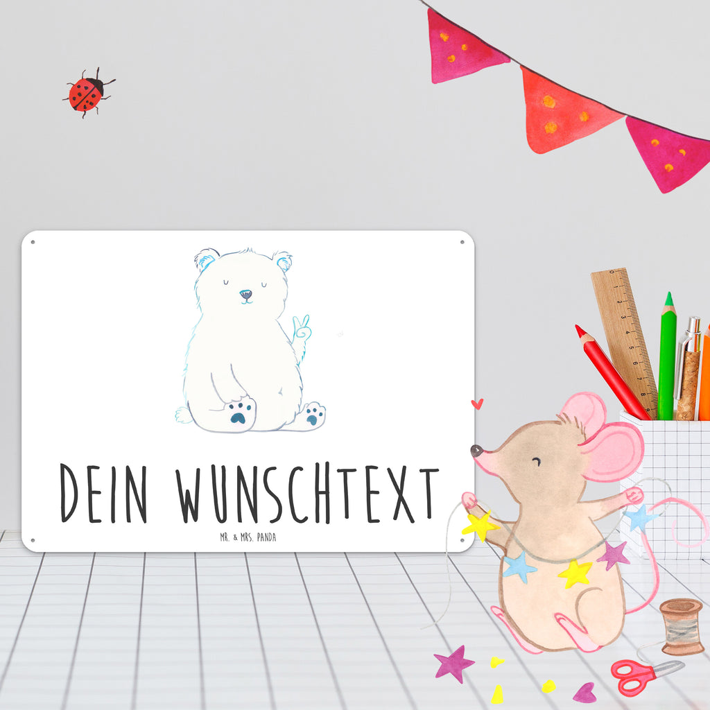 Personalisiertes Blechschild Eisbär Faul Blechschild, Metallschild, Geschenk Schild, Schild, Magnet-Metall-Schild, Deko Schild, Wandschild, Wand-Dekoration, Türschild, Bär, Teddy, Teddybär, Eisbär, Nordpol, Faul, Entspannen, Relaxen, Büro, Arbeit, Bürojob, Arbeitsplatz, Homeoffice