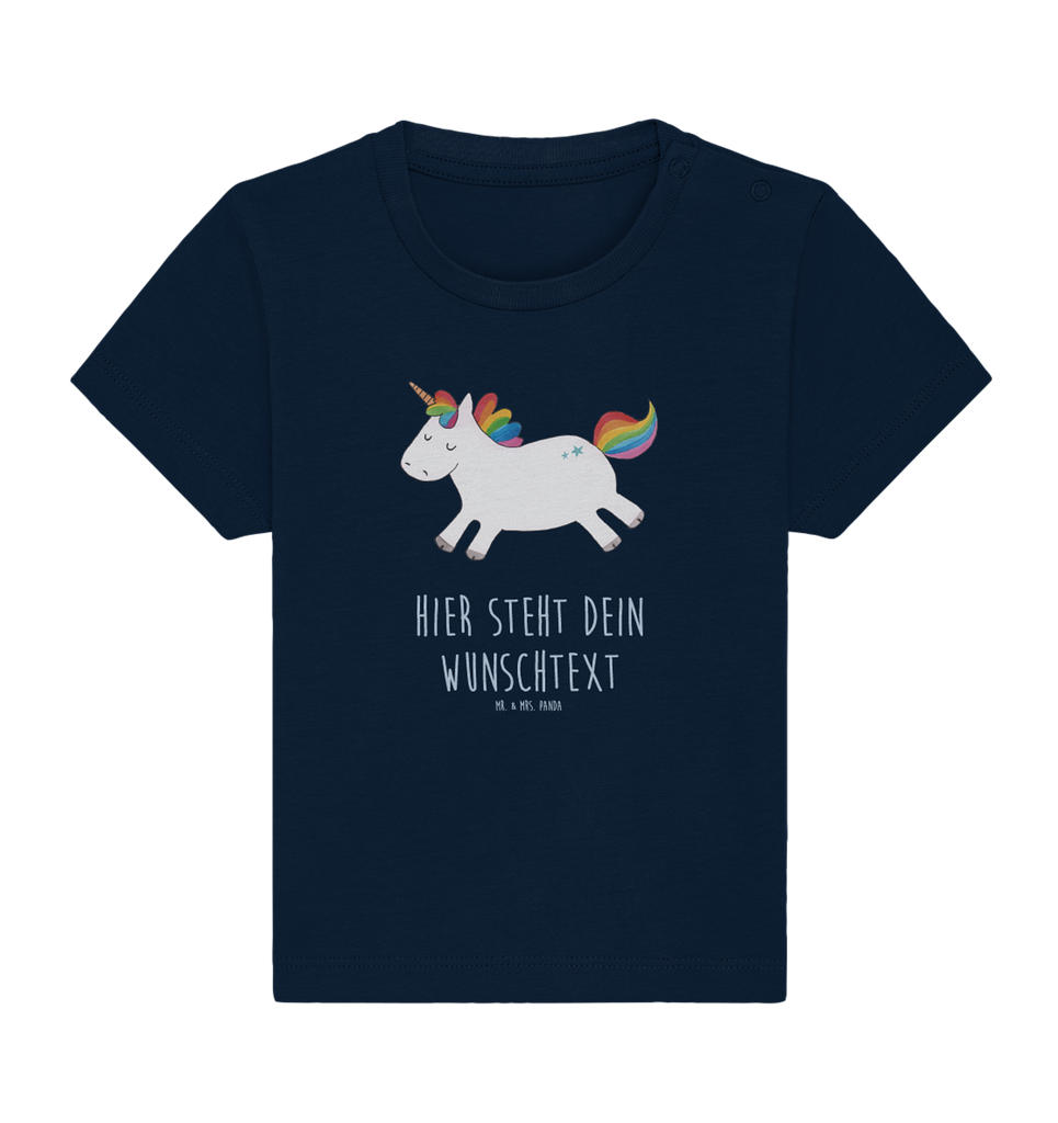 Personalisiertes Baby Shirt Einhorn Happy Personalisiertes Baby T-Shirt, Personalisiertes Jungen Baby T-Shirt, Personalisiertes Mädchen Baby T-Shirt, Personalisiertes Shirt, Einhorn, Einhörner, Einhorn Deko, Pegasus, Unicorn, glücklich, fröhlich, Spaß, Freude, Lebensfreude, witzig, spannend, Lächeln, Lachen