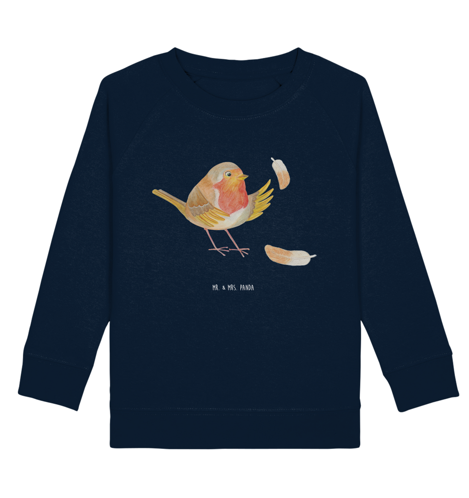 Organic Kinder Pullover Rotkehlchen mit Federn Kinder Pullover, Kinder Sweatshirt, Jungen, Mädchen, Tiermotive, Gute Laune, lustige Sprüche, Tiere, What if i fall, Rotkehlchen, Spruch Motivation, Spruch Mut, Vogel, Motivation Sprüche, Motivationsbilder, fliegen