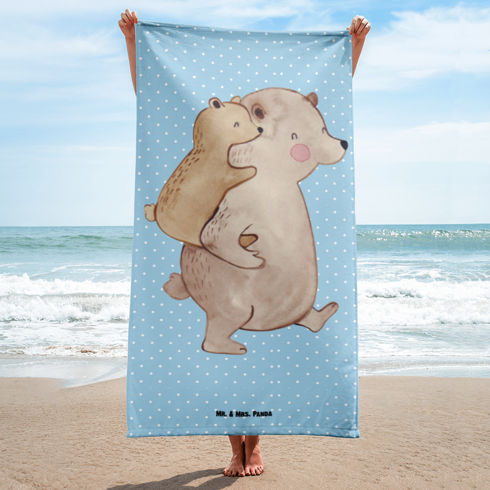 XL Badehandtuch Papa Bär Handtuch, Badetuch, Duschtuch, Strandtuch, Saunatuch, Familie, Vatertag, Muttertag, Bruder, Schwester, Mama, Papa, Oma, Opa, Geschenk, Vater, Papi, Vati, Onkel, Geburtstag