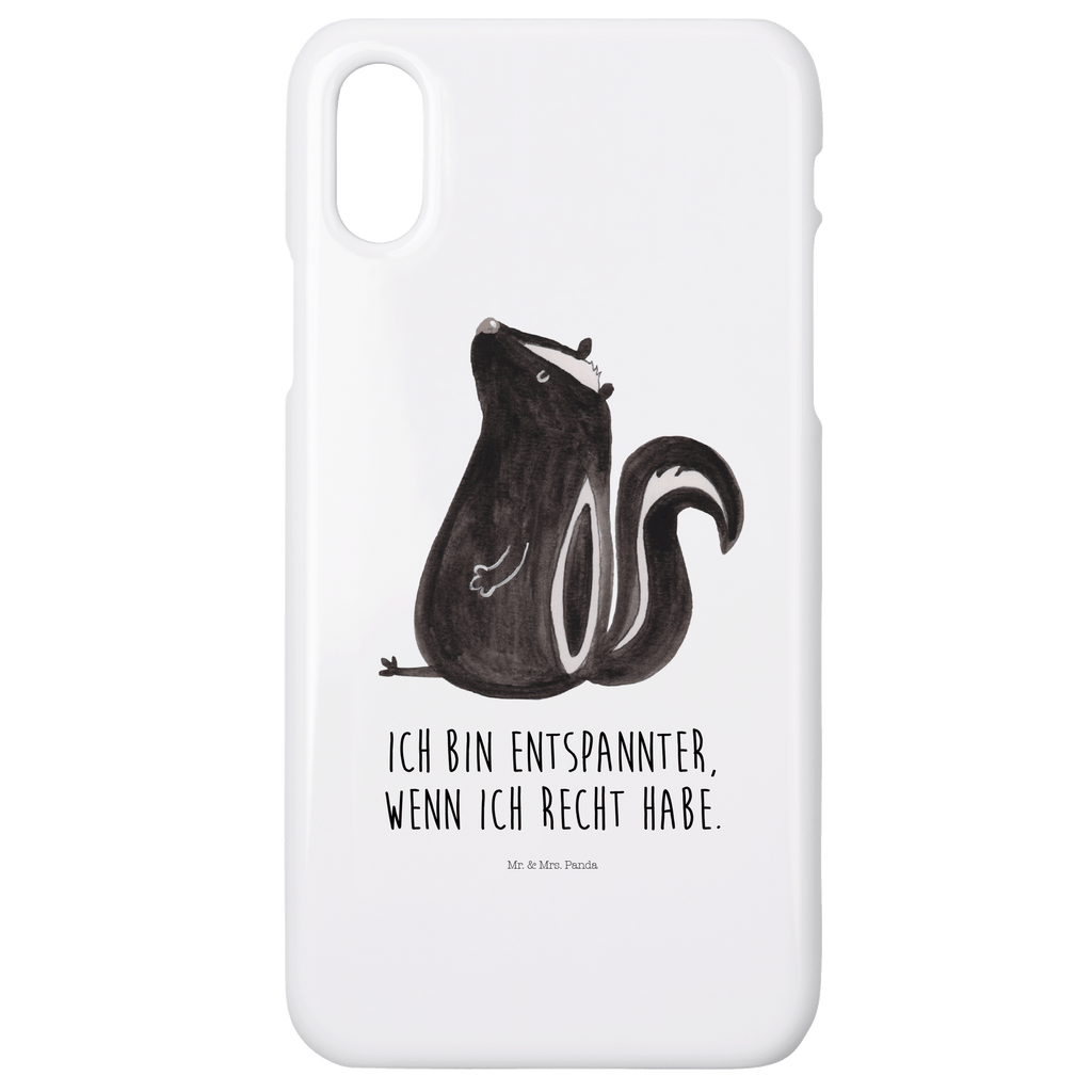 Handyhülle Stinktier Sitzen Handyhülle, Handycover, Cover, Handy, Hülle, Iphone 10, Iphone X, Stinktier, Skunk, Wildtier, Raubtier, Stinker, Stinki, Spruch, Büro, Recht, Besserwisser