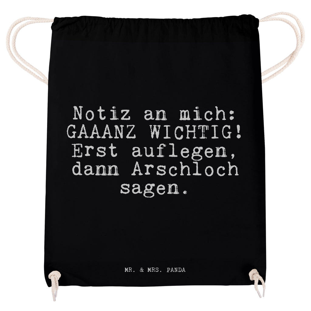 Sportbeutel Notiz an mich: GAAANZ... Sportbeutel, Turnbeutel, Beutel, Sporttasche, Tasche, Stoffbeutel, Sportbeutel Kinder, Spruch, Sprüche, lustige Sprüche, Weisheiten, Zitate, Spruch Geschenke, Spruch Sprüche Weisheiten Zitate Lustig Weisheit Worte