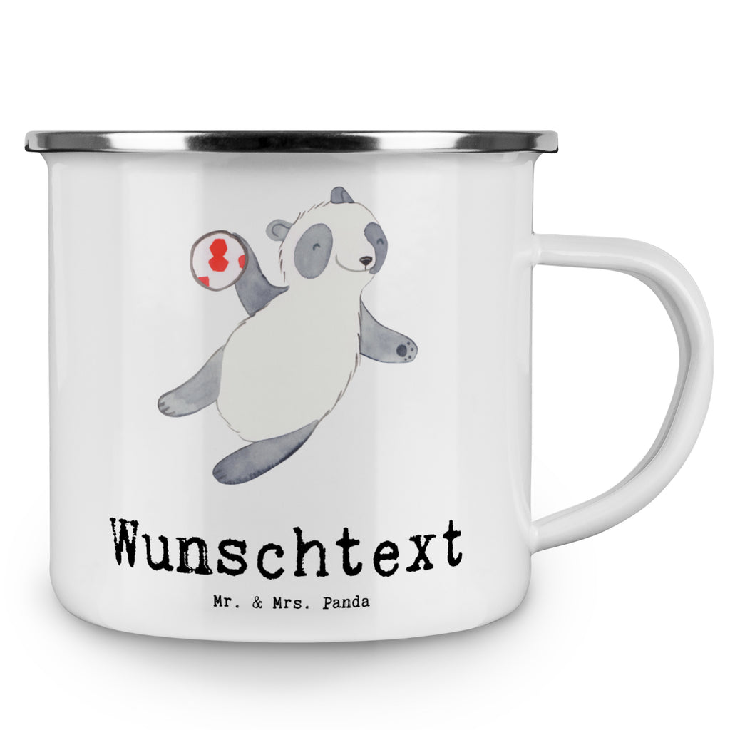 Personalisierte Emaille Tasse Panda Handball spielen Tage Emaille Tasse personalisiert, Emaille Tasse mit Namen, Campingtasse personalisiert, Namenstasse, Campingtasse bedrucken, Campinggeschirr personalsisert, tasse mit namen, personalisierte tassen, personalisierte tasse, tasse selbst gestalten, tasse bedrucken, tassen bedrucken, Geschenk, Sport, Sportart, Hobby, Schenken, Danke, Dankeschön, Auszeichnung, Gewinn, Sportler, Handball spielen, Handball Turnier, Handball Club, Handball Verein