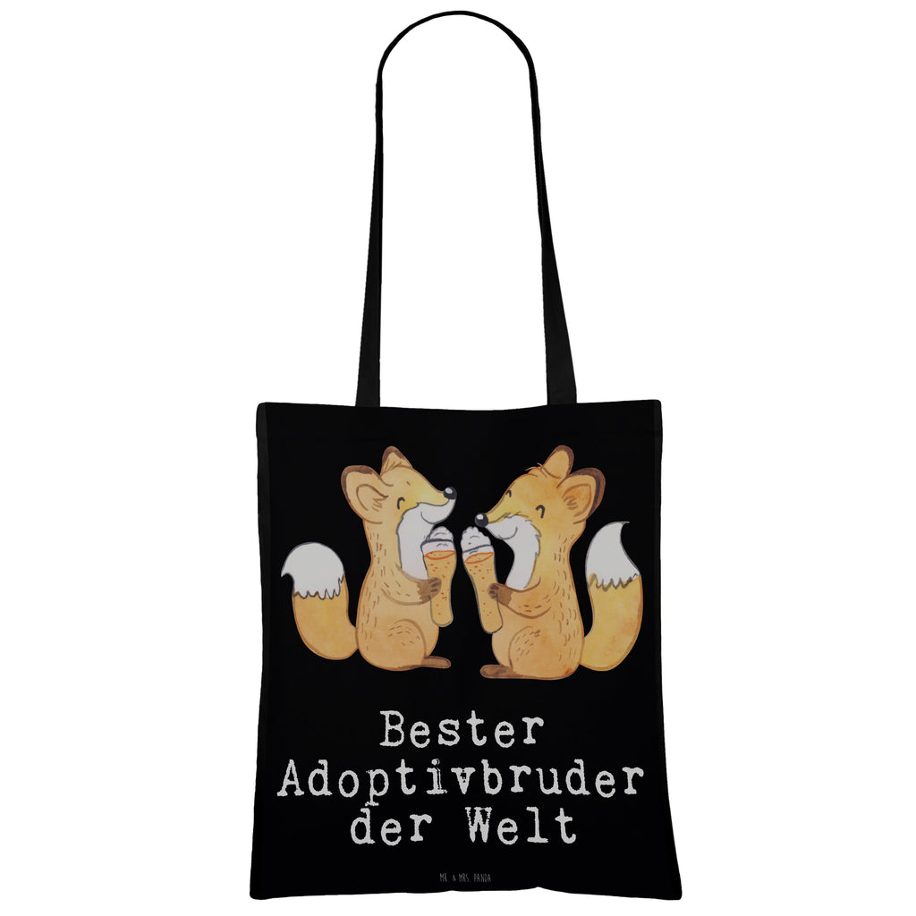 Tragetasche Fuchs Bester Adoptivbruder der Welt Beuteltasche, Beutel, Einkaufstasche, Jutebeutel, Stoffbeutel, Tasche, Shopper, Umhängetasche, Strandtasche, Schultertasche, Stofftasche, Tragetasche, Badetasche, Jutetasche, Einkaufstüte, Laptoptasche, für, Dankeschön, Geschenk, Schenken, Geburtstag, Geburtstagsgeschenk, Geschenkidee, Danke, Bedanken, Mitbringsel, Freude machen, Geschenktipp, Adoptivbruder, adoptiert, Bruder, Brudi, Geschwister, Bruderherz, Schwester, Familie, Kleinigkeit, Brother, Bester, Sohn