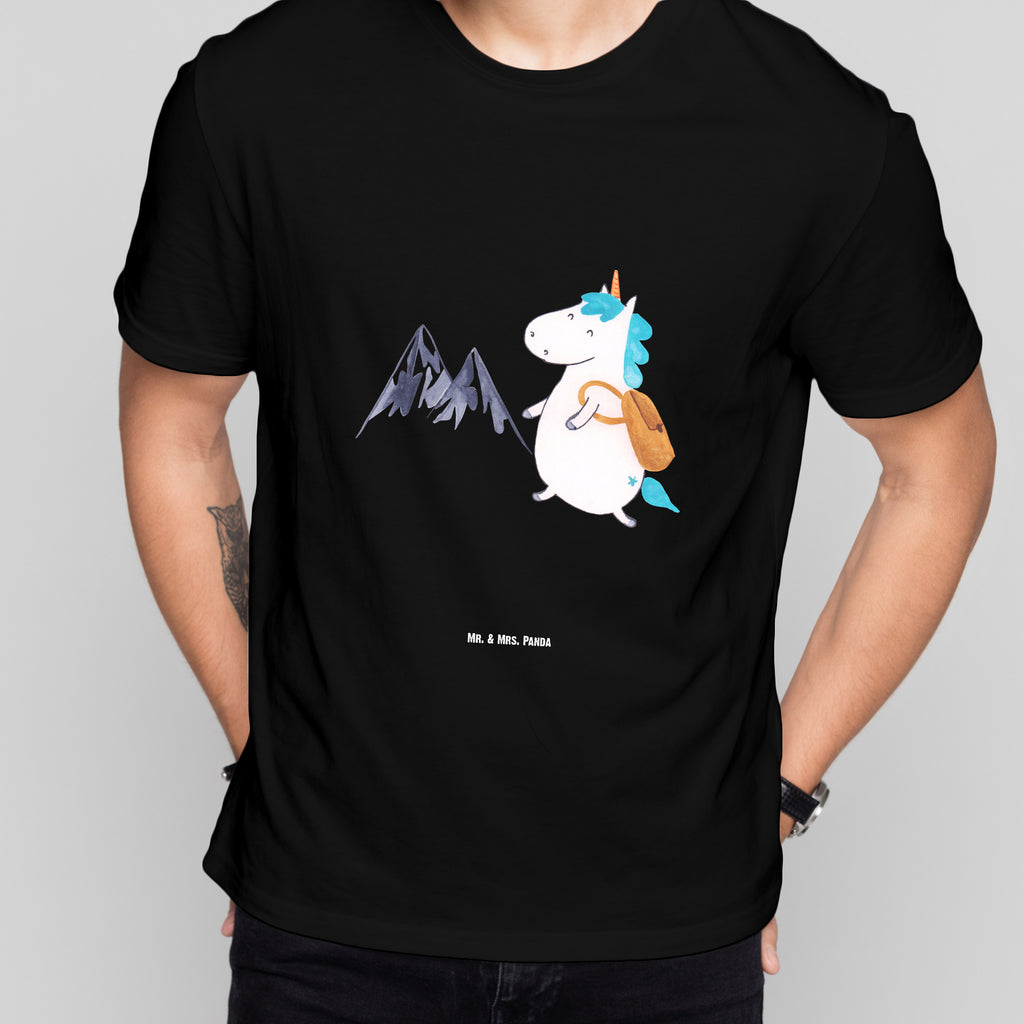 T-Shirt Standard Einhorn Bergsteiger T-Shirt, Shirt, Tshirt, Lustiges T-Shirt, T-Shirt mit Spruch, Party, Junggesellenabschied, Jubiläum, Geburstag, Herrn, Damen, Männer, Frauen, Schlafshirt, Nachthemd, Sprüche, Einhorn, Einhörner, Einhorn Deko, Pegasus, Unicorn, Bergsteiger, Abenteuer, Berge, Abenteurer, Weltenbummler, Weltreise, Reisen, Urlaub, Entdecker