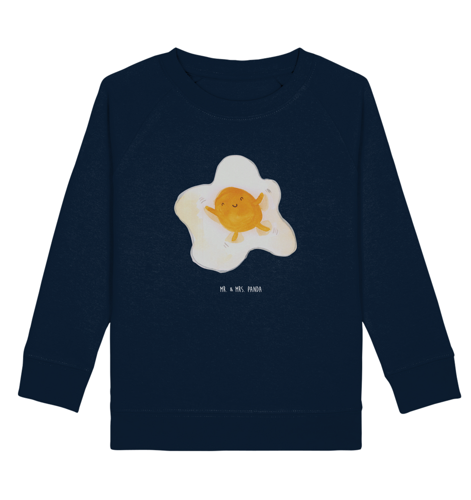 Organic Kinder Pullover Spiegelei Kinder Pullover, Kinder Sweatshirt, Jungen, Mädchen, Tiermotive, Gute Laune, lustige Sprüche, Tiere, Ei, Spiegelei, Schön, Tag, Glücklich, Liebe