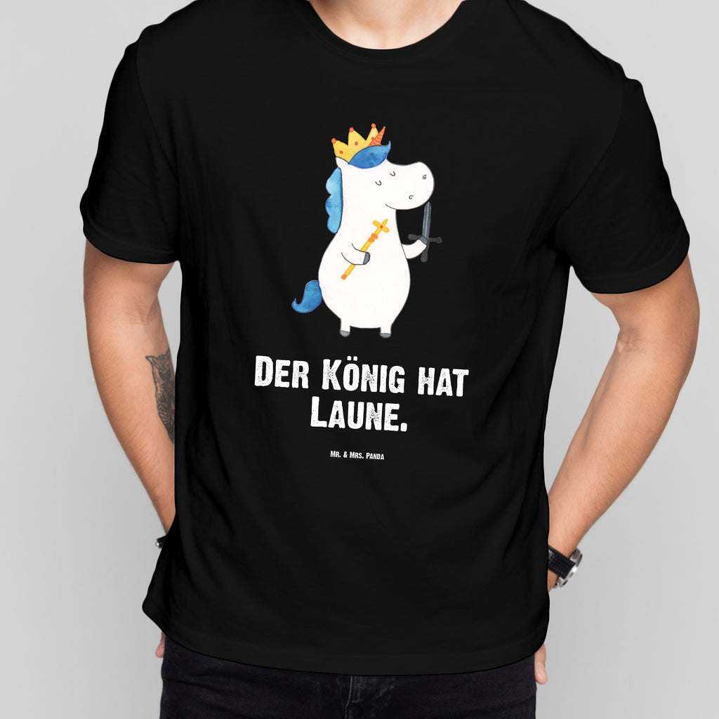 T-Shirt Standard Einhorn König mit Schwert T-Shirt, Shirt, Tshirt, Lustiges T-Shirt, T-Shirt mit Spruch, Party, Junggesellenabschied, Jubiläum, Geburstag, Herrn, Damen, Männer, Frauen, Schlafshirt, Nachthemd, Sprüche, Einhorn, Einhörner, Einhorn Deko, Pegasus, Unicorn, König, Ritter, Mittelalter