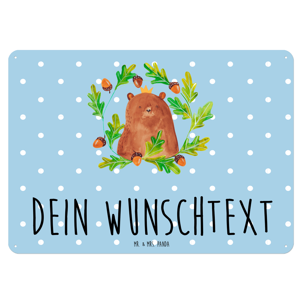 Personalisiertes Blechschild Bär König Blechschild, Metallschild, Geschenk Schild, Schild, Magnet-Metall-Schild, Deko Schild, Wandschild, Wand-Dekoration, Türschild, Bär, Teddy, Teddybär, Papa, Papa Bär, bester Vater, bester Papa, weltbester Papa, Vatertag, Vater, Dad, Daddy, Papi