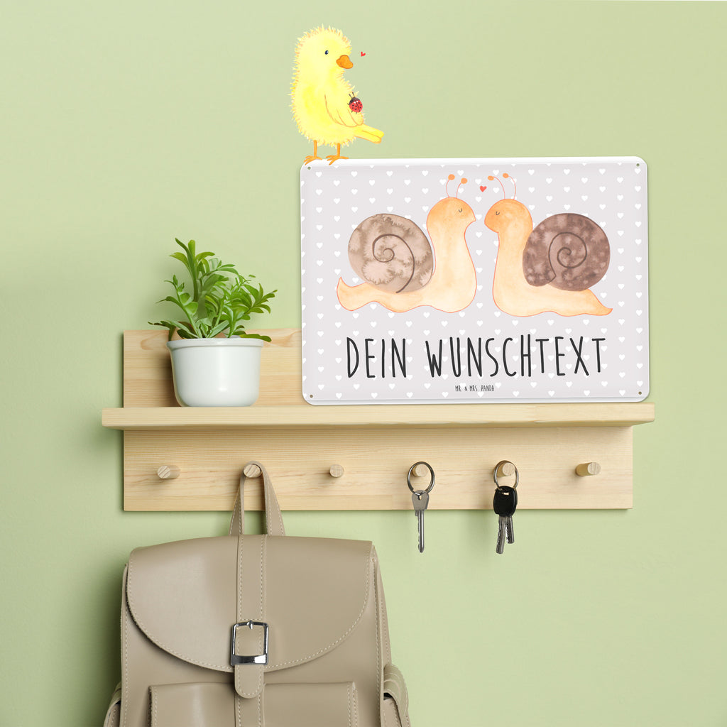 Personalisiertes Blechschild Schnecken Liebe Blechschild, Metallschild, Geschenk Schild, Schild, Magnet-Metall-Schild, Deko Schild, Wandschild, Wand-Dekoration, Türschild, Liebe, Partner, Freund, Freundin, Ehemann, Ehefrau, Heiraten, Verlobung, Heiratsantrag, Liebesgeschenk, Jahrestag, Hocheitstag