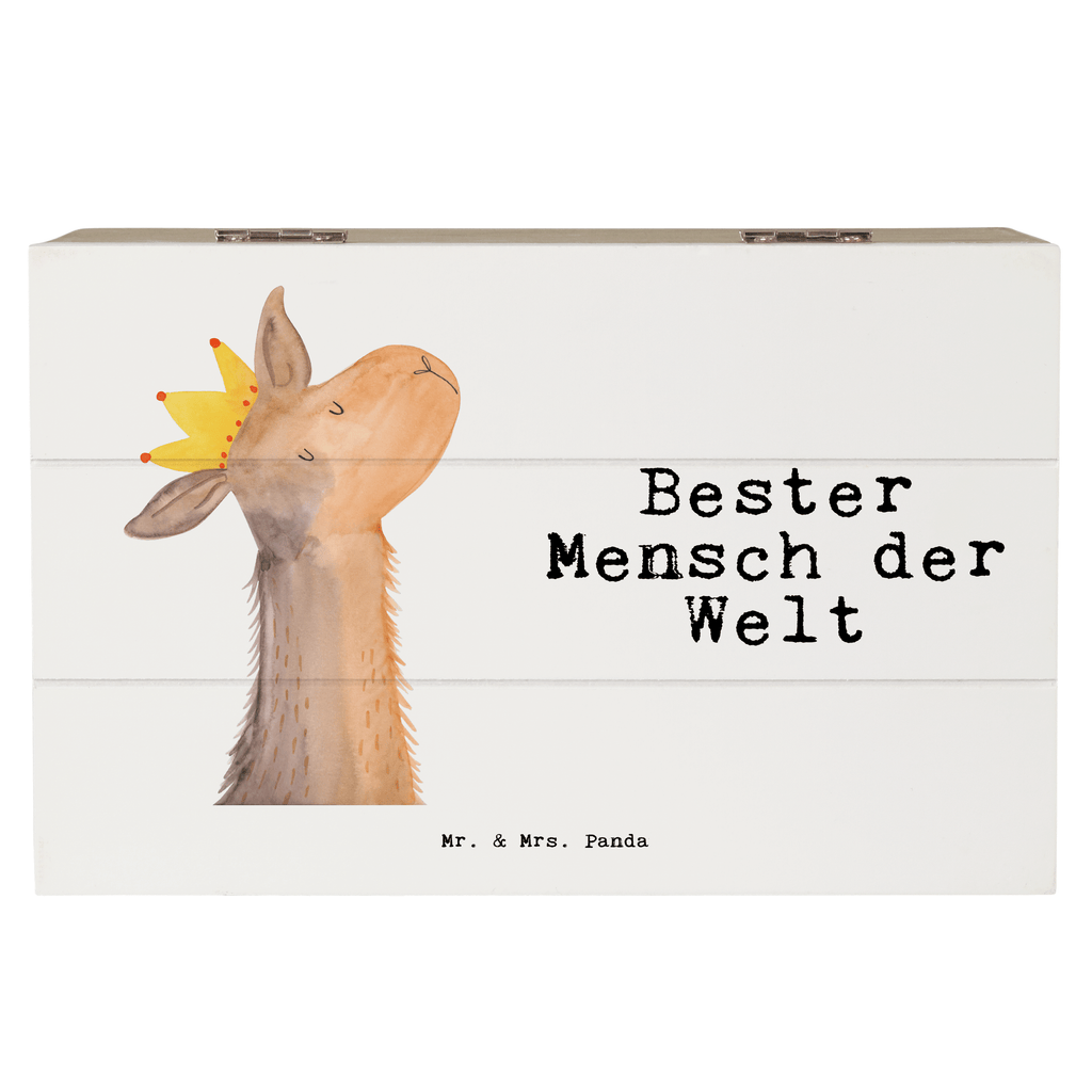 Holzkiste Lama Bester Mensch der Welt Holzkiste, Kiste, Schatzkiste, Truhe, Schatulle, XXL, Erinnerungsbox, Erinnerungskiste, Dekokiste, Aufbewahrungsbox, Geschenkbox, Geschenkdose, für, Dankeschön, Geschenk, Schenken, Geburtstag, Geburtstagsgeschenk, Geschenkidee, Danke, Bedanken, Mitbringsel, Freude machen, Geschenktipp, Lieblingsmensch, Liebling, Lieblings Mensch, tollster Mensch, Vorbild, Partner, Ehemann, Ehefrau, Liebe, Valentinstag