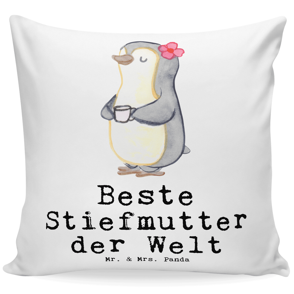 40x40 Kissen Pinguin Beste Stiefmutter der Welt Kissenhülle, Kopfkissen, Sofakissen, Dekokissen, Motivkissen, sofakissen, sitzkissen, Kissen, Kissenbezüge, Kissenbezug 40x40, Kissen 40x40, Kissenhülle 40x40, Zierkissen, Couchkissen, Dekokissen Sofa, Sofakissen 40x40, Dekokissen 40x40, Kopfkissen 40x40, Kissen 40x40 Waschbar, für, Dankeschön, Geschenk, Schenken, Geburtstag, Geburtstagsgeschenk, Geschenkidee, Danke, Bedanken, Mitbringsel, Freude machen, Geschenktipp, Stiefmutter, Stief Mutter, Stiefmama, Mami, Mutter, Muttertag, Mutti, Mama, Tochter, Sohn, Beste