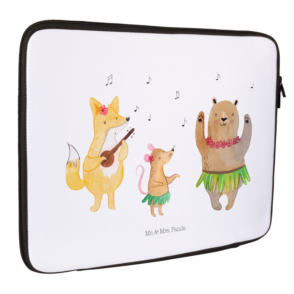 Notebook Tasche Waldtiere Aloha Notebook Tasche, Laptop, Computertasche, Tasche, Notebook-Tasche, Notebook-Reisehülle, Notebook Schutz, Tiermotive, Gute Laune, lustige Sprüche, Tiere, Wald, Waldtiere, Musik, Aloha, Bär, Hase, Igel, Tanzen, Leben, Lachen