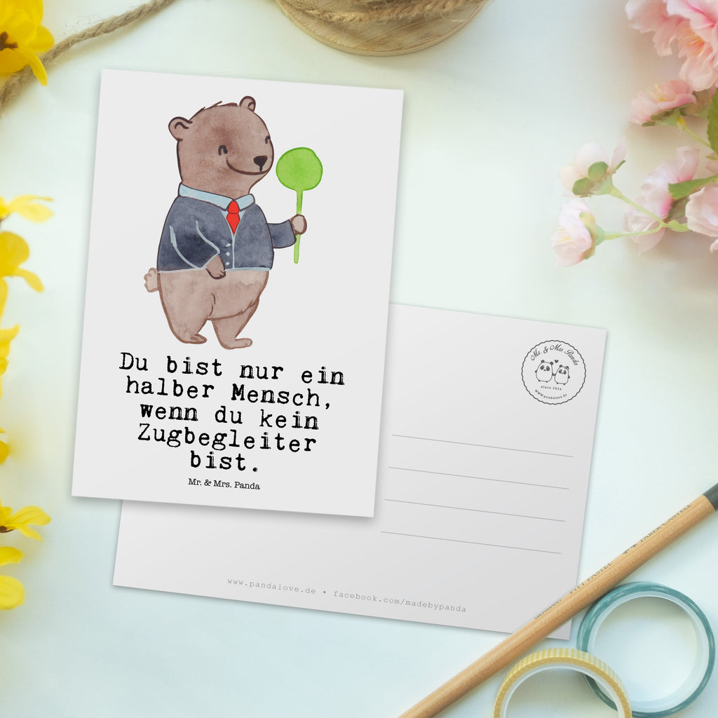 Postkarte Zugbegleiter mit Herz Postkarte, Karte, Geschenkkarte, Grußkarte, Einladung, Ansichtskarte, Geburtstagskarte, Einladungskarte, Dankeskarte, Ansichtskarten, Einladung Geburtstag, Einladungskarten Geburtstag, Beruf, Ausbildung, Jubiläum, Abschied, Rente, Kollege, Kollegin, Geschenk, Schenken, Arbeitskollege, Mitarbeiter, Firma, Danke, Dankeschön